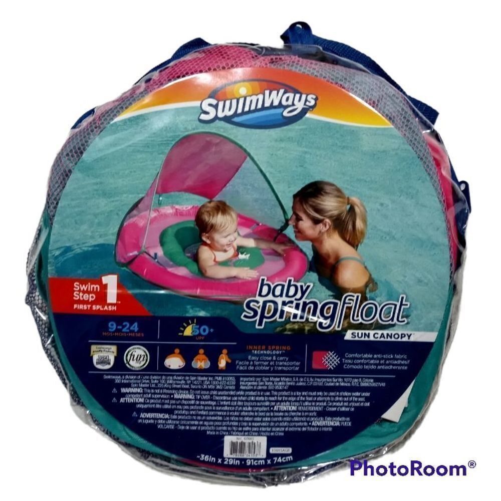 Swimways Baby Springfloat Sun Canopy Pink